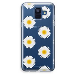 CaseCompany Margrietjes: Samsung Galaxy A6 (2018) Transparant Hoesje