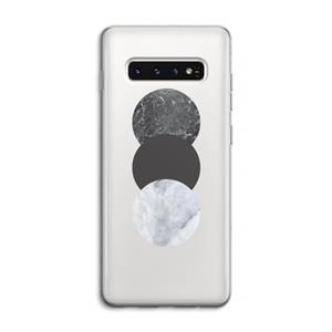 CaseCompany Marmeren cirkels: Samsung Galaxy S10 4G Transparant Hoesje