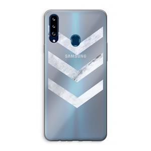 CaseCompany Marmeren pijlen: Samsung Galaxy A20s Transparant Hoesje