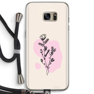CaseCompany Roses are red: Samsung Galaxy S7 Edge Transparant Hoesje met koord