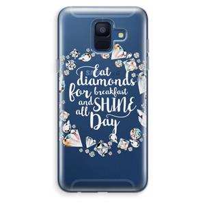 CaseCompany Diamonds: Samsung Galaxy A6 (2018) Transparant Hoesje
