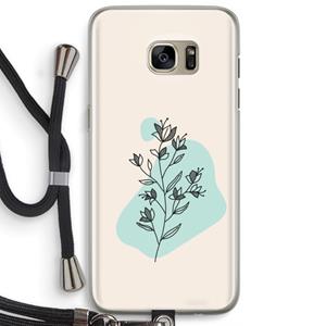 CaseCompany Violets are blue: Samsung Galaxy S7 Edge Transparant Hoesje met koord