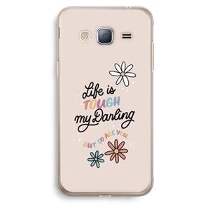 CaseCompany Tough Life: Samsung Galaxy J3 (2016) Transparant Hoesje