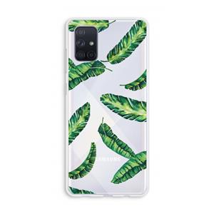 CaseCompany Lange bladeren: Galaxy A71 Transparant Hoesje