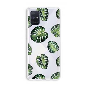 CaseCompany Tropische bladeren: Galaxy A71 Transparant Hoesje