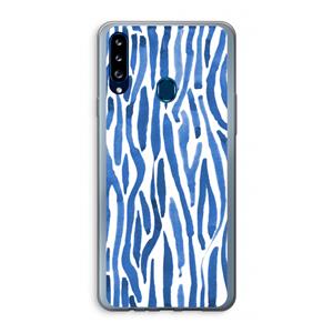 CaseCompany Blauwe nerven: Samsung Galaxy A20s Transparant Hoesje