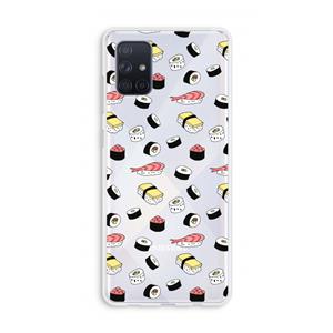 CaseCompany Sushi time: Galaxy A71 Transparant Hoesje