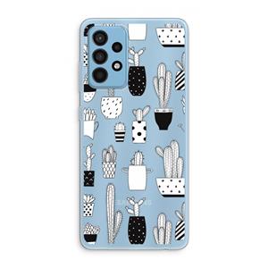 CaseCompany Cactusmotief: Samsung Galaxy A52 Transparant Hoesje
