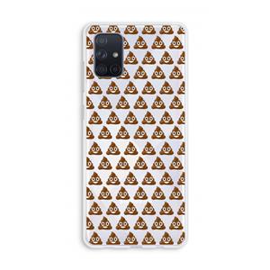 CaseCompany Poop emoji: Galaxy A71 Transparant Hoesje