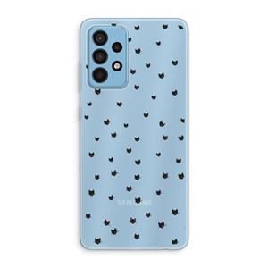 CaseCompany Kleine kattenkopjes: Samsung Galaxy A52 Transparant Hoesje