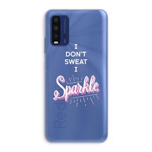 CaseCompany Sparkle quote: Xiaomi Redmi 9T Transparant Hoesje