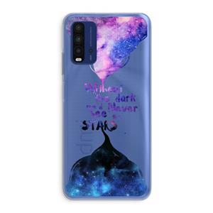 CaseCompany Stars quote: Xiaomi Redmi 9T Transparant Hoesje