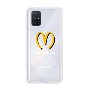 CaseCompany I'm lovin' you: Galaxy A71 Transparant Hoesje