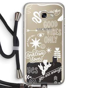 CaseCompany Good vibes: Samsung Galaxy A5 (2017) Transparant Hoesje met koord