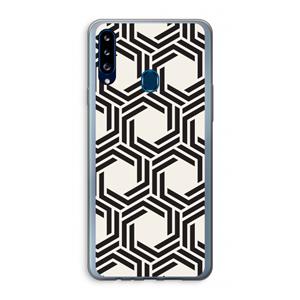 CaseCompany Geometrisch patroon: Samsung Galaxy A20s Transparant Hoesje