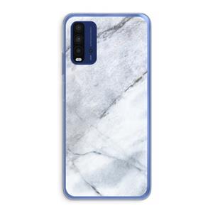 CaseCompany Witte marmer: Xiaomi Redmi 9T Transparant Hoesje