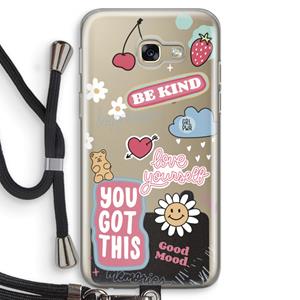 CaseCompany Positivity: Samsung Galaxy A5 (2017) Transparant Hoesje met koord