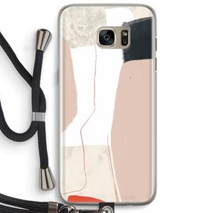 CaseCompany Lava: Samsung Galaxy S7 Edge Transparant Hoesje met koord