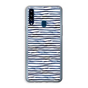 CaseCompany Verrassende lijnen: Samsung Galaxy A20s Transparant Hoesje