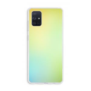 CaseCompany Minty mist pastel: Galaxy A71 Transparant Hoesje