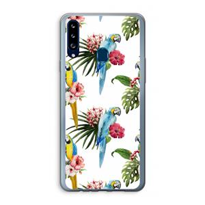 CaseCompany Kleurrijke papegaaien: Samsung Galaxy A20s Transparant Hoesje