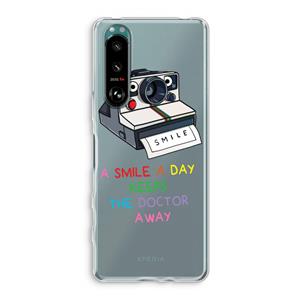 CaseCompany Smile: Sony Xperia 5 III Transparant Hoesje