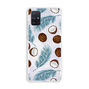 CaseCompany Kokosnoot roze: Galaxy A71 Transparant Hoesje