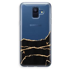 CaseCompany Gouden marmer: Samsung Galaxy A6 (2018) Transparant Hoesje