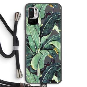 CaseCompany Bananenbladeren: Xiaomi Redmi Note 10 5G Transparant Hoesje met koord