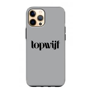 CaseCompany Topwijf Grijs Zwart: iPhone 12 Pro Max Tough Case