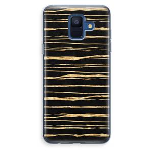 CaseCompany Gouden strepen: Samsung Galaxy A6 (2018) Transparant Hoesje