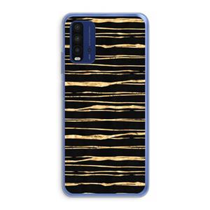 CaseCompany Gouden strepen: Xiaomi Redmi 9T Transparant Hoesje