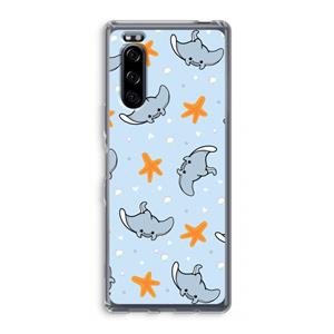 CaseCompany Manta: Sony Xperia 5 Transparant Hoesje