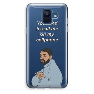 CaseCompany Hotline bling: Samsung Galaxy A6 (2018) Transparant Hoesje