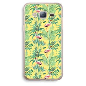 CaseCompany Flamingo party: Samsung Galaxy J3 (2016) Transparant Hoesje