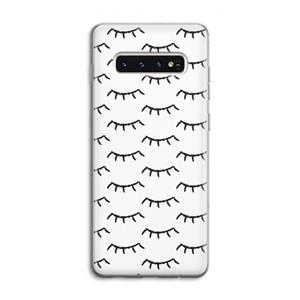 CaseCompany Wimpers: Samsung Galaxy S10 4G Transparant Hoesje