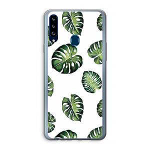 CaseCompany Tropische bladeren: Samsung Galaxy A20s Transparant Hoesje