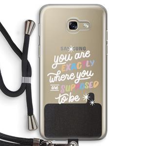 CaseCompany Right Place: Samsung Galaxy A5 (2017) Transparant Hoesje met koord