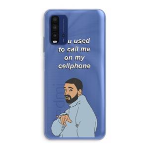 CaseCompany Hotline bling: Xiaomi Redmi 9T Transparant Hoesje