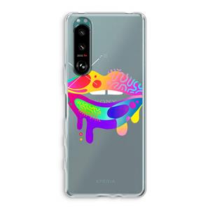 CaseCompany Lip Palette: Sony Xperia 5 III Transparant Hoesje