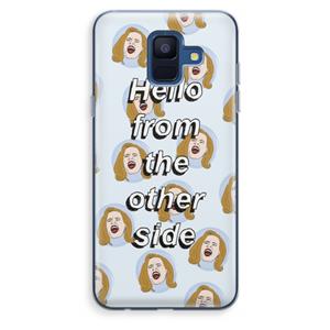 CaseCompany Hello: Samsung Galaxy A6 (2018) Transparant Hoesje