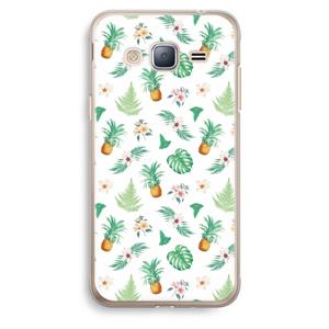 CaseCompany Ananas bladeren: Samsung Galaxy J3 (2016) Transparant Hoesje