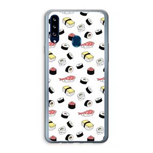 CaseCompany Sushi time: Samsung Galaxy A20s Transparant Hoesje