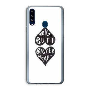 CaseCompany Big butt bigger heart: Samsung Galaxy A20s Transparant Hoesje