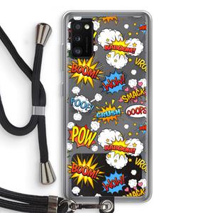 CaseCompany Pow Smack: Samsung Galaxy A41 Transparant Hoesje met koord