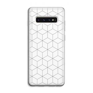 CaseCompany Zwart-witte kubussen: Samsung Galaxy S10 4G Transparant Hoesje