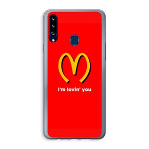 CaseCompany I'm lovin' you: Samsung Galaxy A20s Transparant Hoesje
