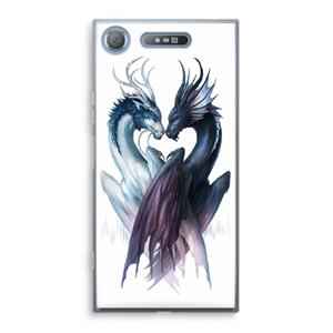 CaseCompany Yin Yang Dragons: Sony Xperia XZ1 Transparant Hoesje