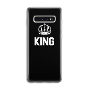 CaseCompany King zwart: Samsung Galaxy S10 4G Transparant Hoesje