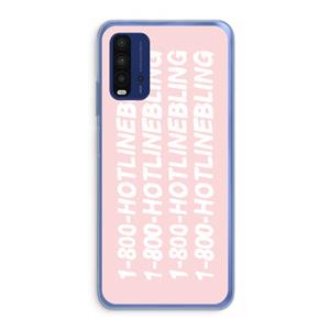 CaseCompany Hotline bling pink: Xiaomi Redmi 9T Transparant Hoesje